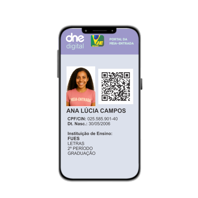 Carteira de estudante digital e física